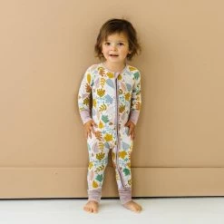 Dusty Mauve Fall Leaves Bamboo Viscose Zippy -Umweltfreundlicher Windel Geschäft 10827