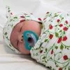 Stretch Swaddle Set - Red Rose -Umweltfreundlicher Windel Geschäft 11712