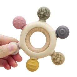 Mordedera De Silicon Y Bambu 6 Texturas