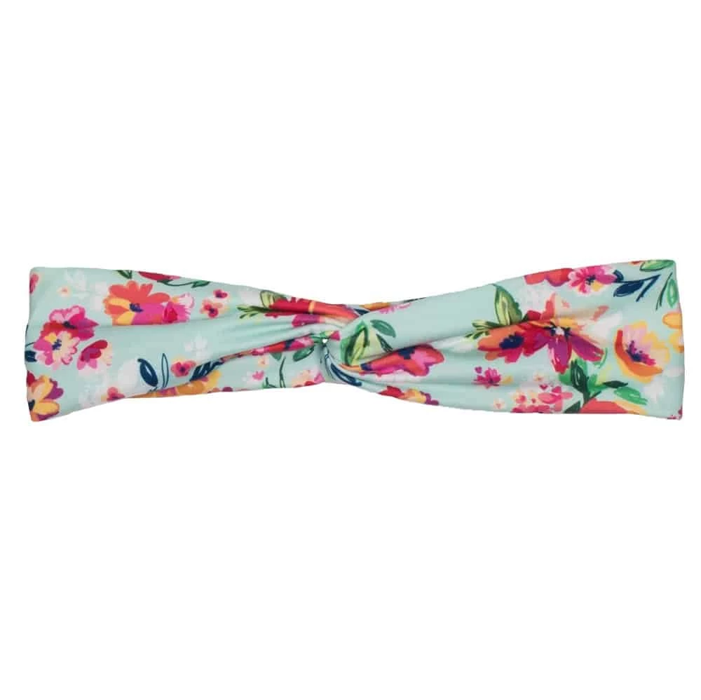 Adult Headband - Aqua Floral 4 Adult Headband - Aqua Floral – Bild 2