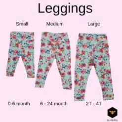 Leggings - Aqua Floral -Umweltfreundlicher Windel Geschäft 2276