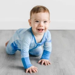 Blue Watercolor Baby & Toddler Bamboo Viscose Zippy -Umweltfreundlicher Windel Geschäft 4149