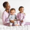 Pink Breakfast Buddies Women's Bamboo Viscose Pajama Top -Umweltfreundlicher Windel Geschäft 4156