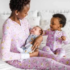 Pink Breakfast Buddies Women's Bamboo Viscose Pajama Pants -Umweltfreundlicher Windel Geschäft 4160