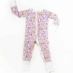 Pink Breakfast Buddies Baby & Toddler Bamboo Viscose Zippy
