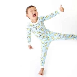 Bananas Two-Piece Toddler/Kids Bamboo Viscose Pajama Set -Umweltfreundlicher Windel Geschäft 4514