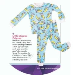 Bananas Two-Piece Toddler/Kids Bamboo Viscose Pajama Set -Umweltfreundlicher Windel Geschäft 4517