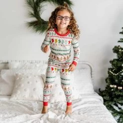 Fair Isle Two-Piece Bamboo Viscose Pajama Set -Umweltfreundlicher Windel Geschäft 6396