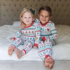 Fair Isle Two-Piece Bamboo Viscose Pajama Set