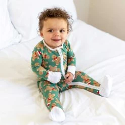 Green Gingerbread Bamboo Viscose Zippy