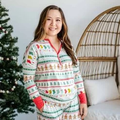 Fair Isle - Women's Bamboo Viscose Pajama Set -Umweltfreundlicher Windel Geschäft 6412