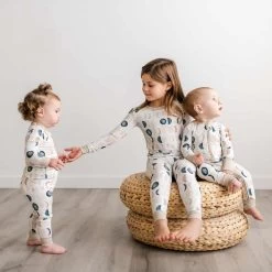 Luna Neutral Two-Piece Bamboo Viscose Pajama Set -Umweltfreundlicher Windel Geschäft 7526