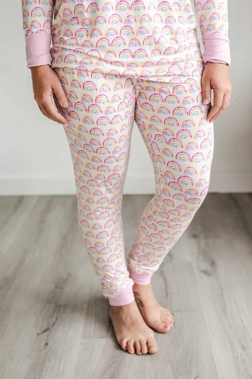 Pastel Rainbows Women's Bamboo Viscose Pajama Pants 3 Pastel Rainbows Women's Bamboo Viscose Pajama Pants
