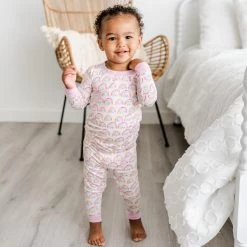 Pastel Rainbows /Kids Bamboo Viscose Pajama Set -Umweltfreundlicher Windel Geschäft 8775
