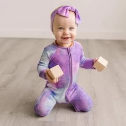Purple Watercolor Baby & Toddler Bamboo Viscose Zippy -Umweltfreundlicher Windel Geschäft 9167