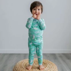 Shark Soiree Two-Piece Toddler/Kids Bamboo Viscose Pajama Set -Umweltfreundlicher Windel Geschäft 9536