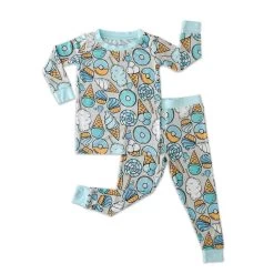Gray Treats Two-Piece Bamboo Viscose Pajama Set